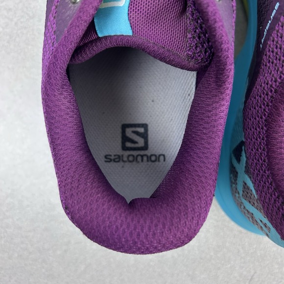 Salomon XA Elevate 401378 Purple Trail Running Hiking Shoes Sneakers Womens Sz 8 - Picture 9 of 15